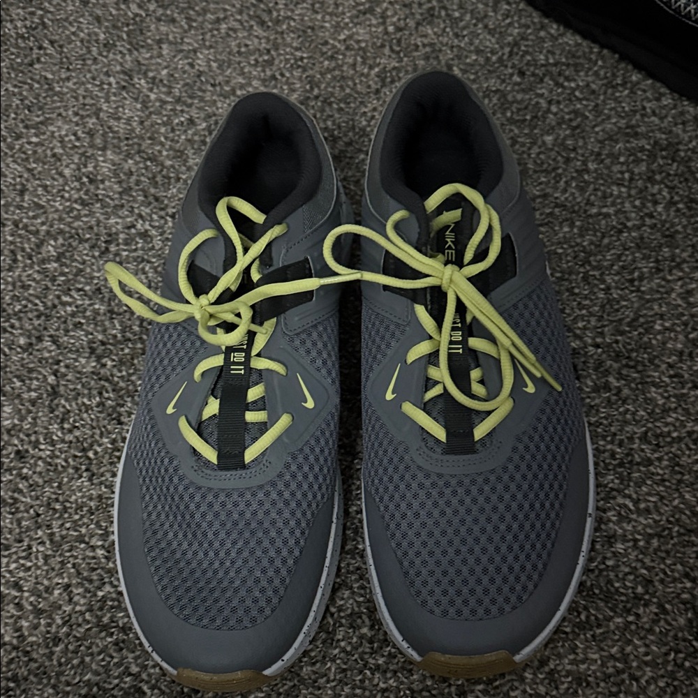 Nike Gray and Lime Athletic Sneakers